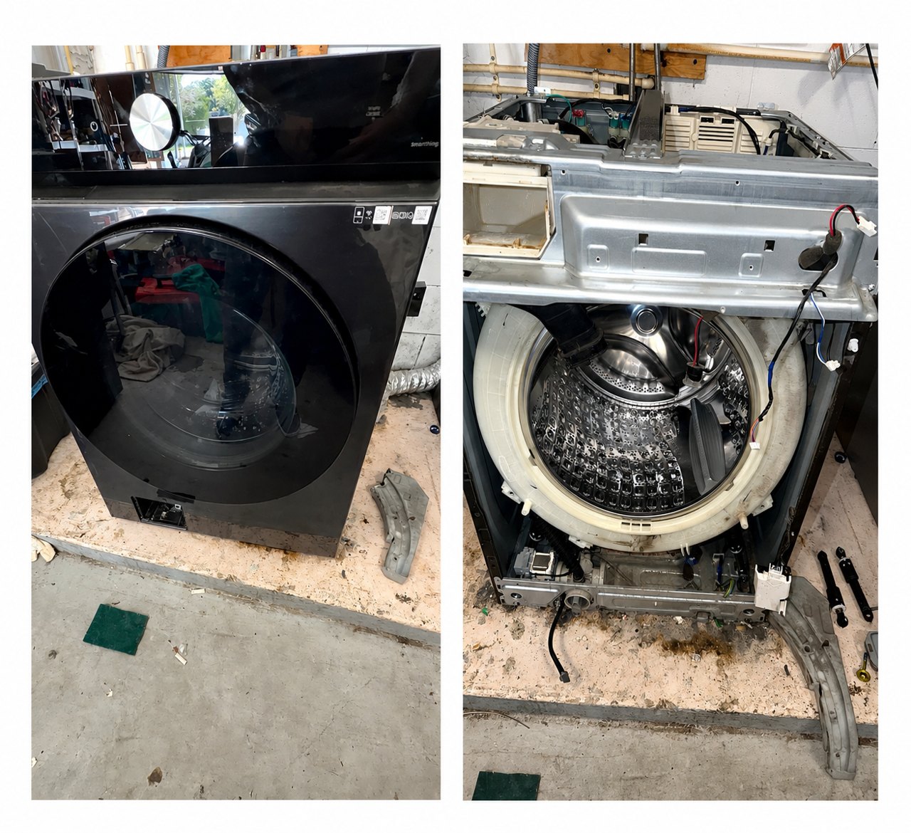 Samsung stacked washer vibration repair in Apopka, Florida